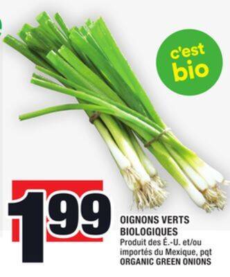 Super C Oignons verts biologiques | organic green onions offer