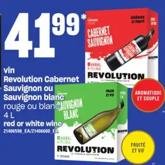 Provigo Vin revolution cabernet sauvignon ou sauvignon blanc, 4 l offer