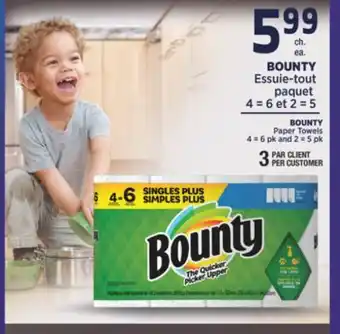 Jean Coutu Bounty paper towels offer