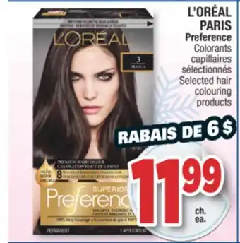 Jean Coutu L'oréal paris preference selected hair colouring products offer