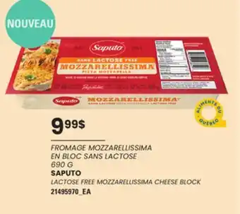 Provigo Fromage mozzarellissima en bloc sans lactose saputo, 690 g offer