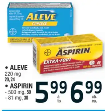 Jean Coutu Aleve, aspirin selected products offer