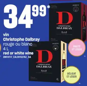 Provigo Vin christophe dalbray, 4 l offer