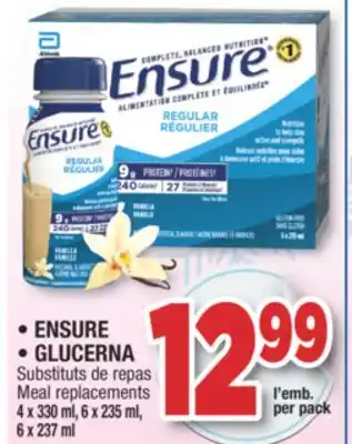 Jean Coutu Ensure, glucerna meal replacements offer