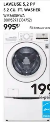 Réno Dépôt Lg 5.2 cu. ft. washer offer