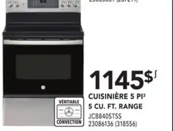 Réno Dépôt Ge 5 cu. ft. range offer
