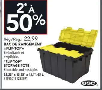 Réno Dépôt Gsc flip-top storage tote offer