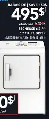 Réno Dépôt Midea 6.7 cu. ft. dryer offer