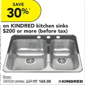 Réno Dépôt Kindred kitchen sinks offer