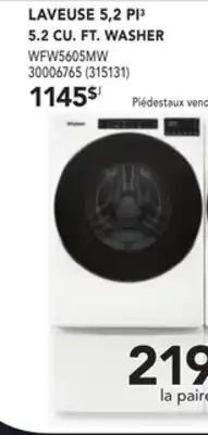 Réno Dépôt Whirlpool 5.2 cu. ft. washer offer