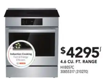 Réno Dépôt Bosch 4.6 cu. ft. range offer