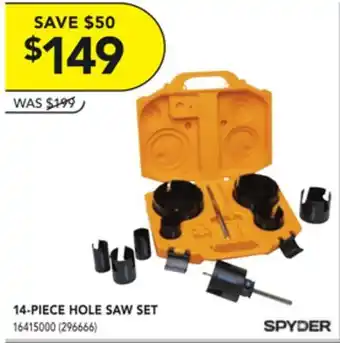 Réno Dépôt Spyder 14-piece hole saw set offer