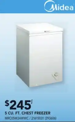 Réno Dépôt Midea 5 cu. ft. chest freezer offer