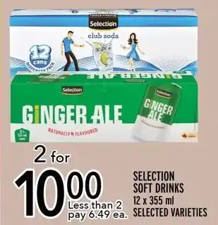 Metro SELECTION SOFT DRINKS 12 x 355ml offer