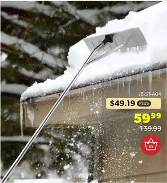 Shopper+ 20ft aluminum snow roof rake with 26-inch big blade - livingbasics offer