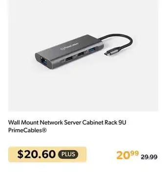 Shopper+ Wall mount network server cabinet rack 9u primecables offer