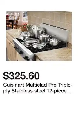 Bed Bath & Beyond Cuisinart multiclad pro triple-ply stainless steel 12-piece cookware set offer