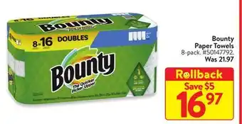 Walmart Bounty paper towels offer