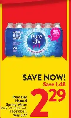 Walmart Pure life natural spring water offer