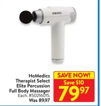 Walmart Homedics therapist select elite percussion full body massager offer