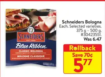 Walmart Schneiders bologna offer