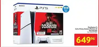 Walmart Playstation 5 call of duty modern warfare iii slim bundle offer