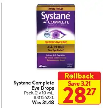 Walmart Systane complete eye drops offer