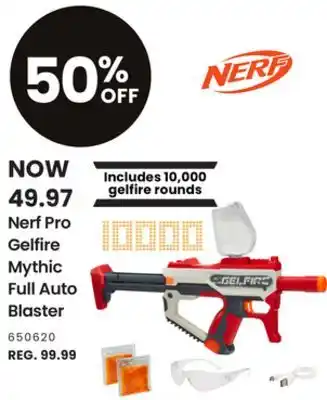 Toys R us Nerf pro gelfire mythic full auto blaster offer