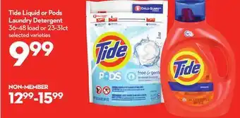 Longo's Tide liquid or pods laundry detergent offer