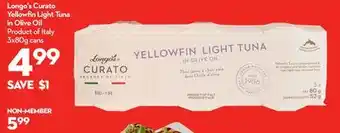 Longo's Longo's curato yellowfin light tuna in olive oil offer