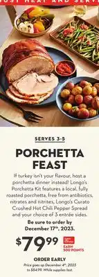 Longo's Feast longo's porchetta kit offer