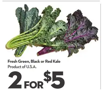 Longo's Fresh green, black or red kale offer