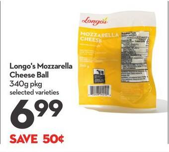Longo's Longo's mozzarella cheese ball offer