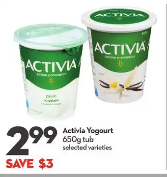 Longo's Activia yogourt offer