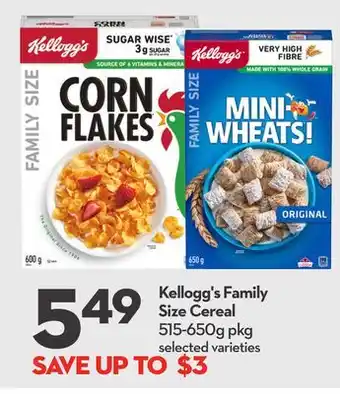 Longo's Kellogg's family size cereal offer