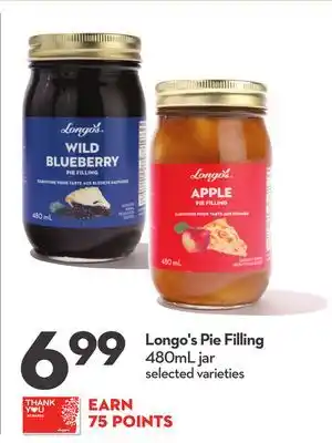 Longo's Longo's pie filling offer
