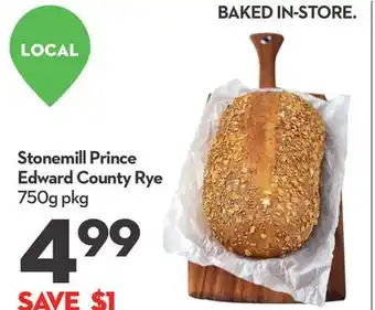 Longo's Stonemill prince edward county rye offer