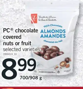 Fortinos Pc chocolate covered nuts or fruit offer