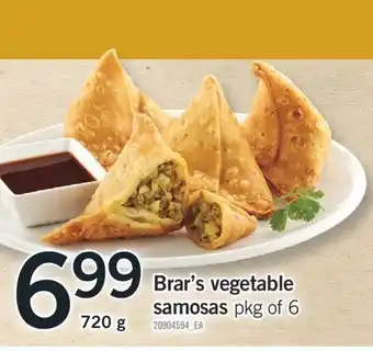 Fortinos Brar's vegetable samosas, 720 g offer