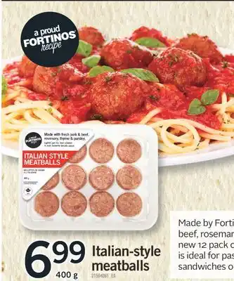 Fortinos Italian-style meatballs offer