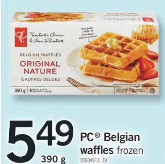 Fortinos Pc belgian waffles 390 g offer