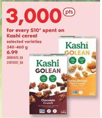 Fortinos Kashi cereal 340-460 g offer