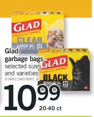 Fortinos Glad garbage bags offer