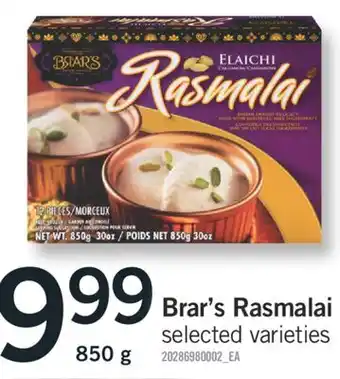 Fortinos Brar's rasmalai, 850 g offer