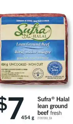 Fortinos Sufra halal lean ground beef 454 g offer
