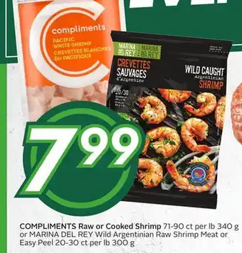 Sobeys Raw or cooked shrimp offer