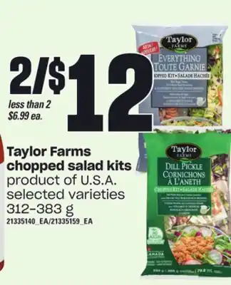 Independent Grocer Taylor farms chopped salad kits, 312-383 g offer