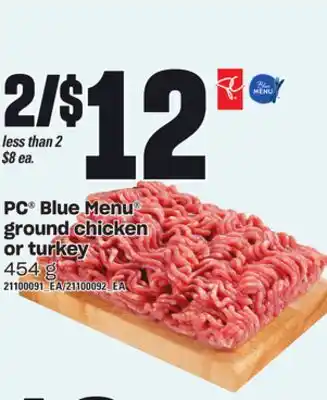 Independent Grocer Pc blue menu ground chicken or turkey, 454 g offer