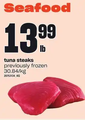 Independent Grocer Tuna steaks offer