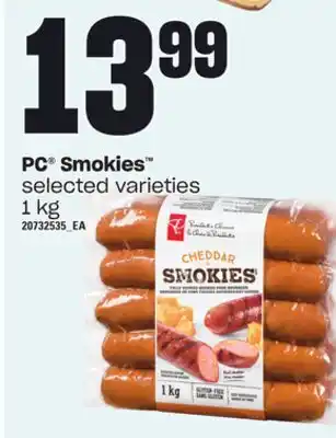 Loblaws Pc smokies , 1 kg offer
